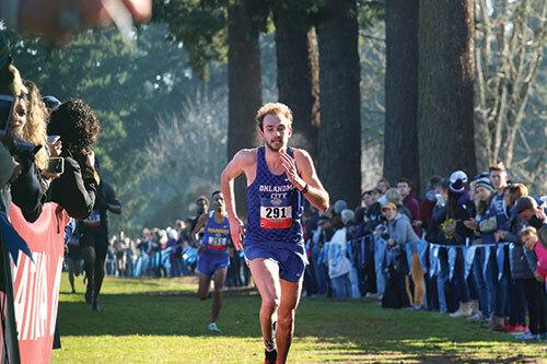 Man running in race