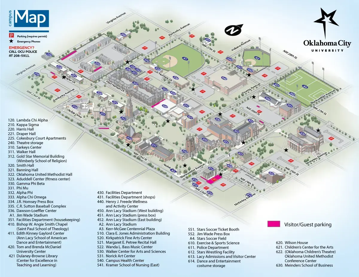 OCU Map and Directions